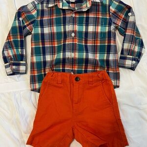 Janie and Jack shirt and shorts